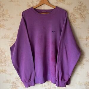 Vintage 00s Distressed Nike Center Swoosh Sweatshirt | Size 3XL